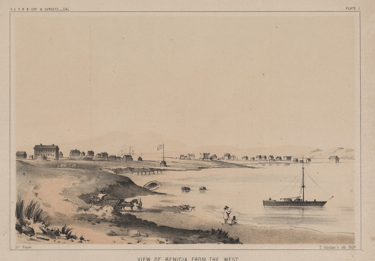 View of Benicia from the West, 1856 by Charles Koppel
