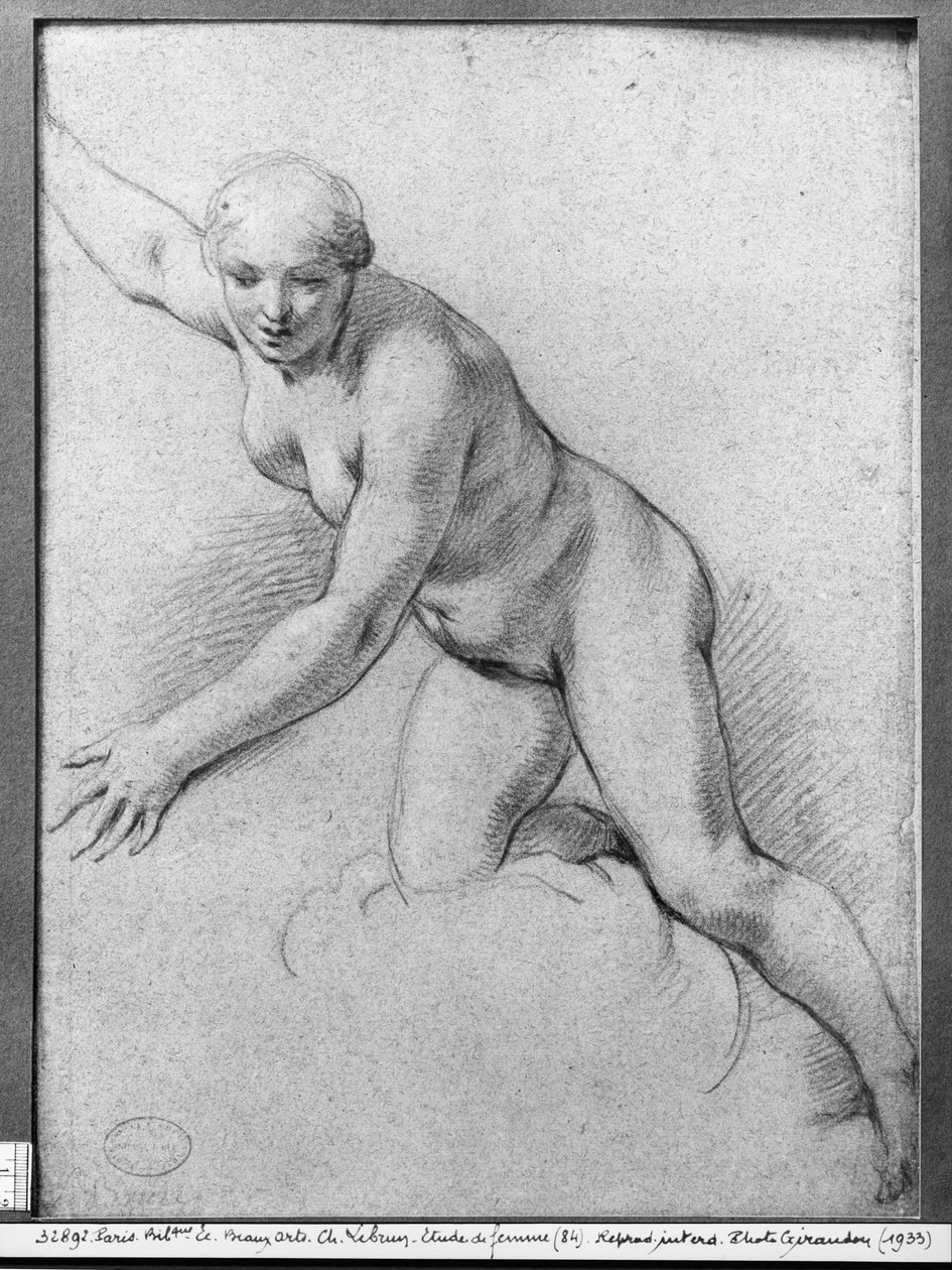 Woman Kneeling on a Cloud by Charles Le Brun