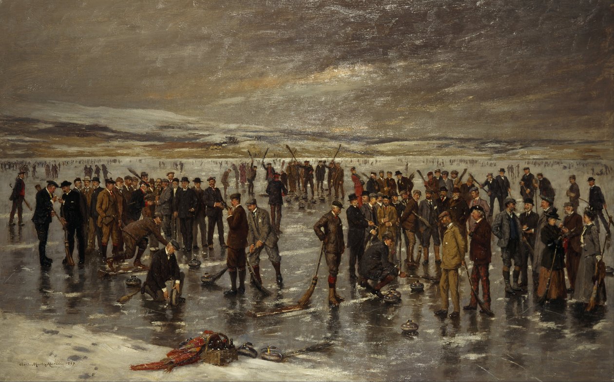Curling at Carsebreck by Charles Martin Hardie