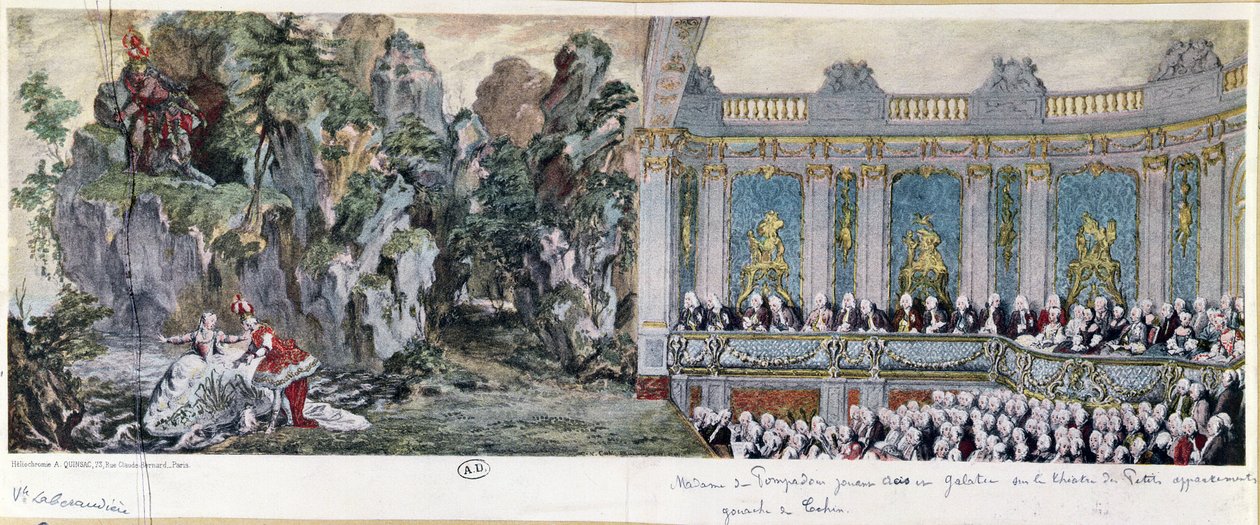 Jeanne Antoinette Poisson, Marquise de Pompadour and the Vicomte de Rohan Acting in the Opera 