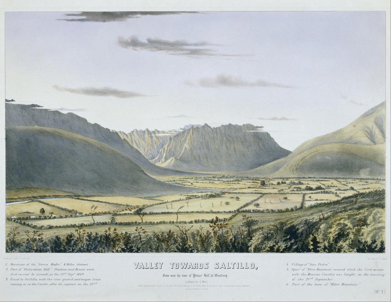 Valley towards Saltillo, From near the Base of Palace Hill, at Monterey (Looking to the Southwest) by Charles Parsons