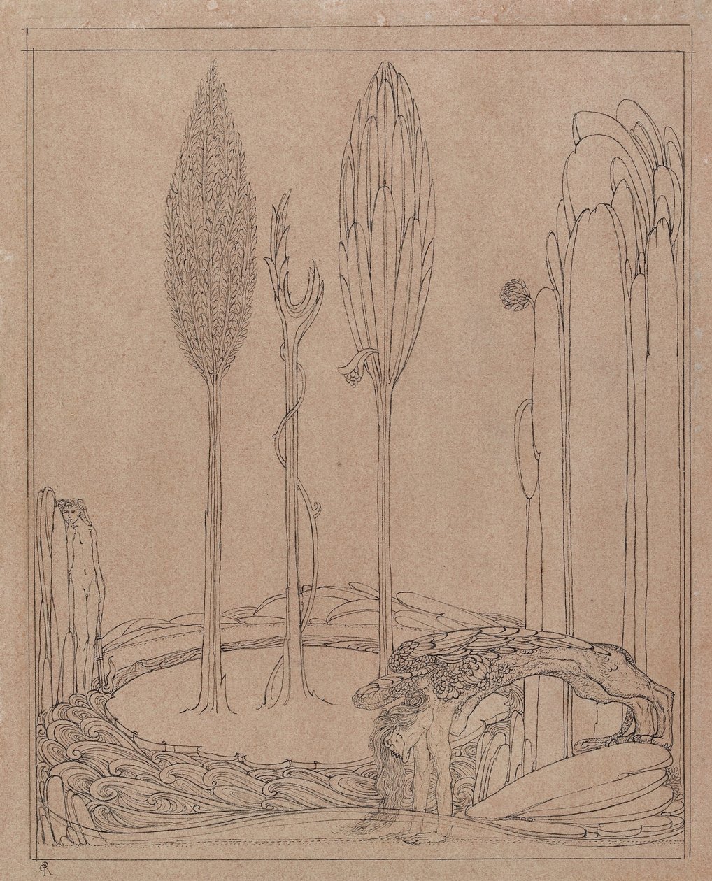 Crouching by the Marge by Charles Ricketts