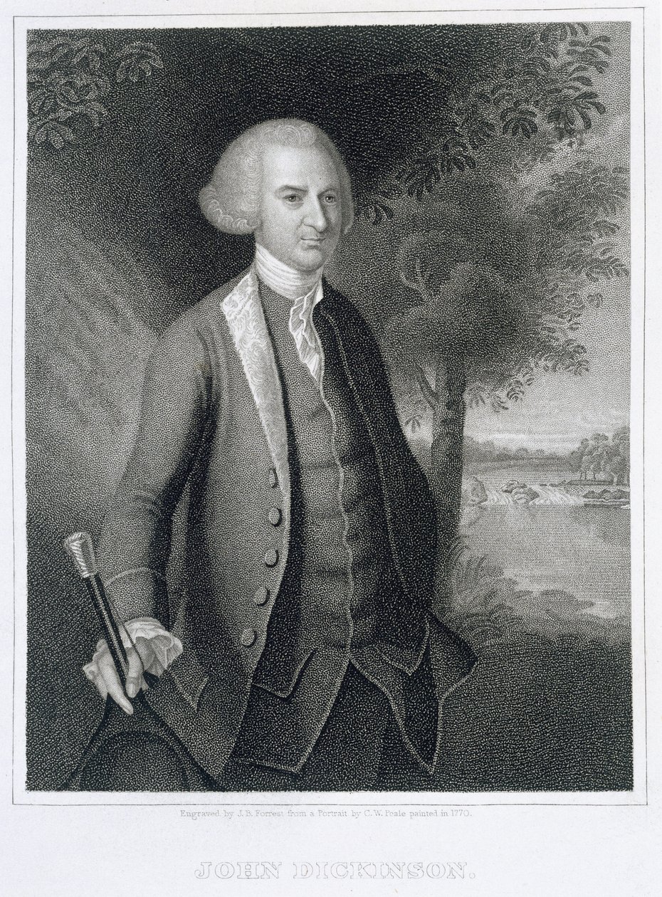 John Dickinson, engraved by John B. Forrest by Charles Willson Peale