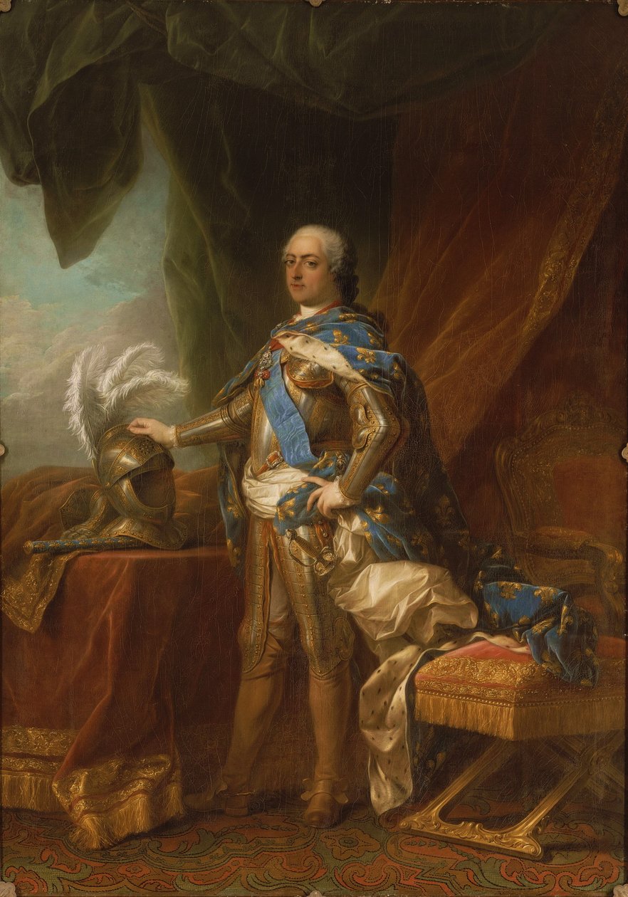 Louis XV in Armour by Charles André van Loo