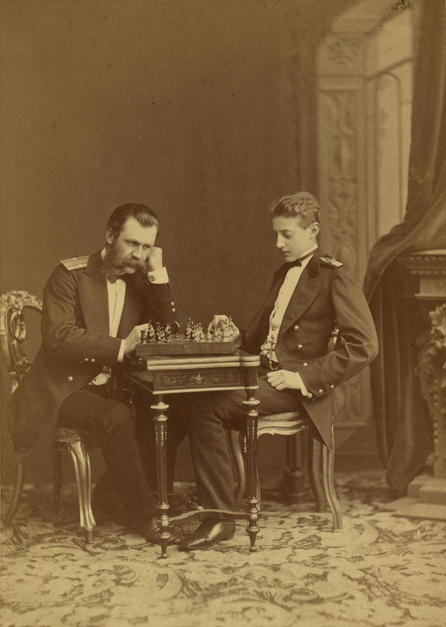 Grand Duke Konstantin Nikolaevich of Russia and Grand Duke Constantine Constantinovich of Russia by Charles Bergamasco