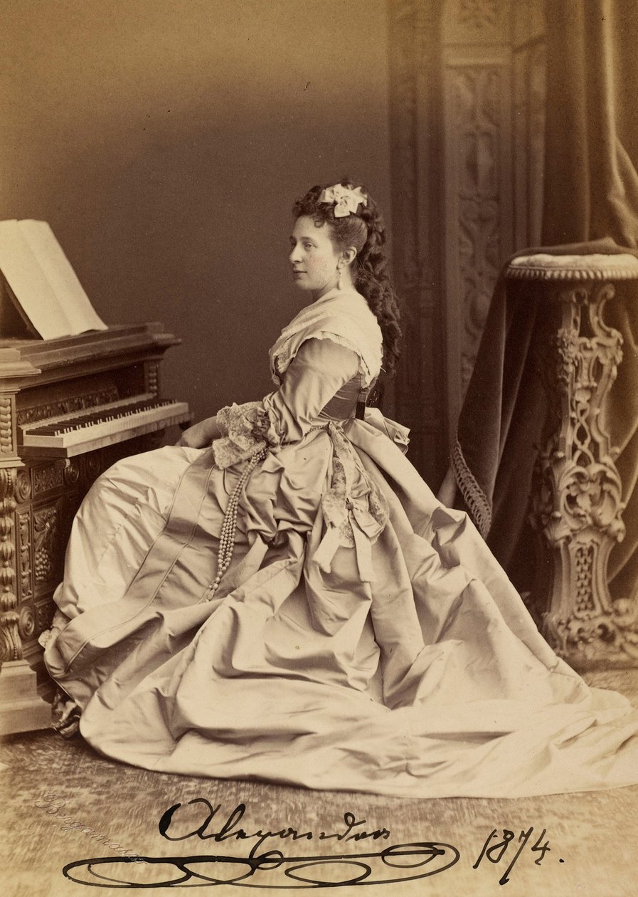 Portrait of Grand Duchess Alexandra Iosifovna of Saxe-Altenburg by Charles Bergamasco