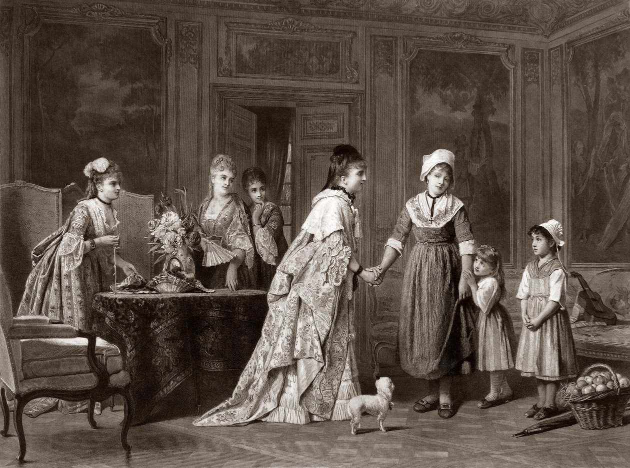 The Visit to the Castle by Charles (after) Baugniet