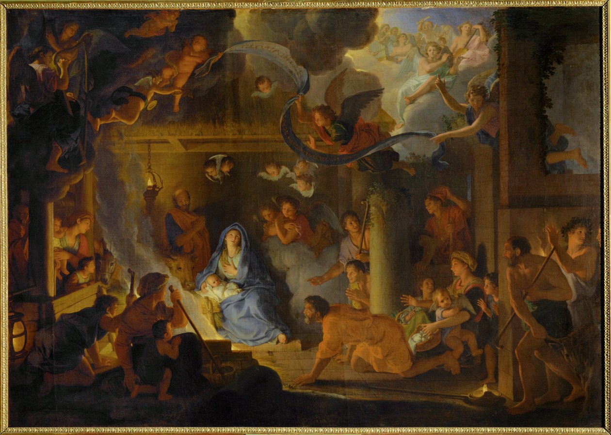 The adoration of the shepherds by Charles (attr. to) Le Brun