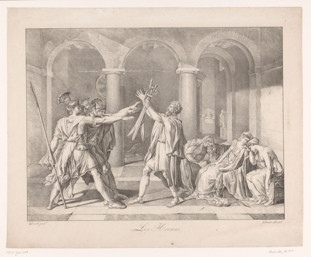 Oath of the Horatii by Charles Achille D