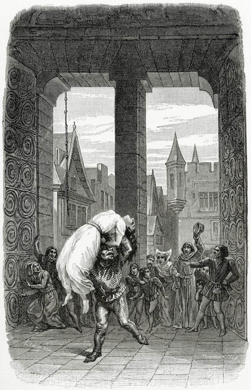 Quasimodo Saves Esmeralda from Execution by Charles Alexandre Lesueur