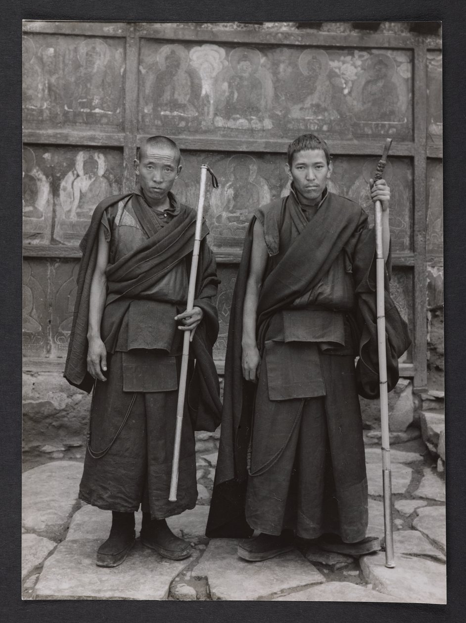 Two Dob-Dobs, or Fighting Monks, Holding Their Staves by Charles Alfred Bell