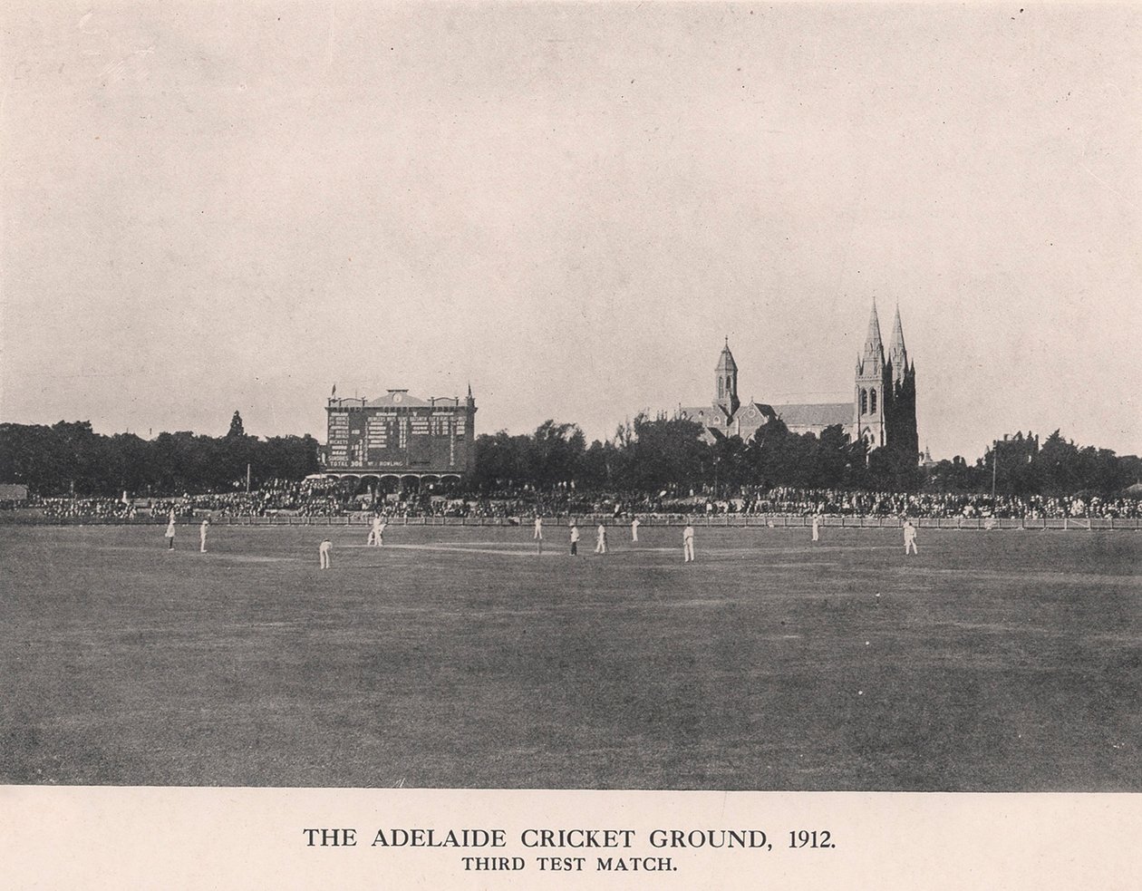 The Adelaide Cricket Ground, Third Test Match between Australia and England, 1912 by Charles Alfred Petts