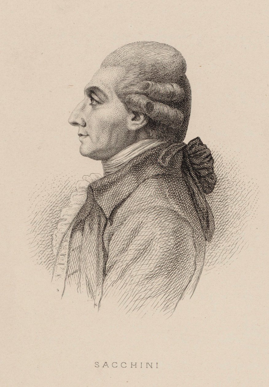 Portrait of the composer Antonio Sacchini 1730-1786, 1870 by Charles Alphonse Deblois