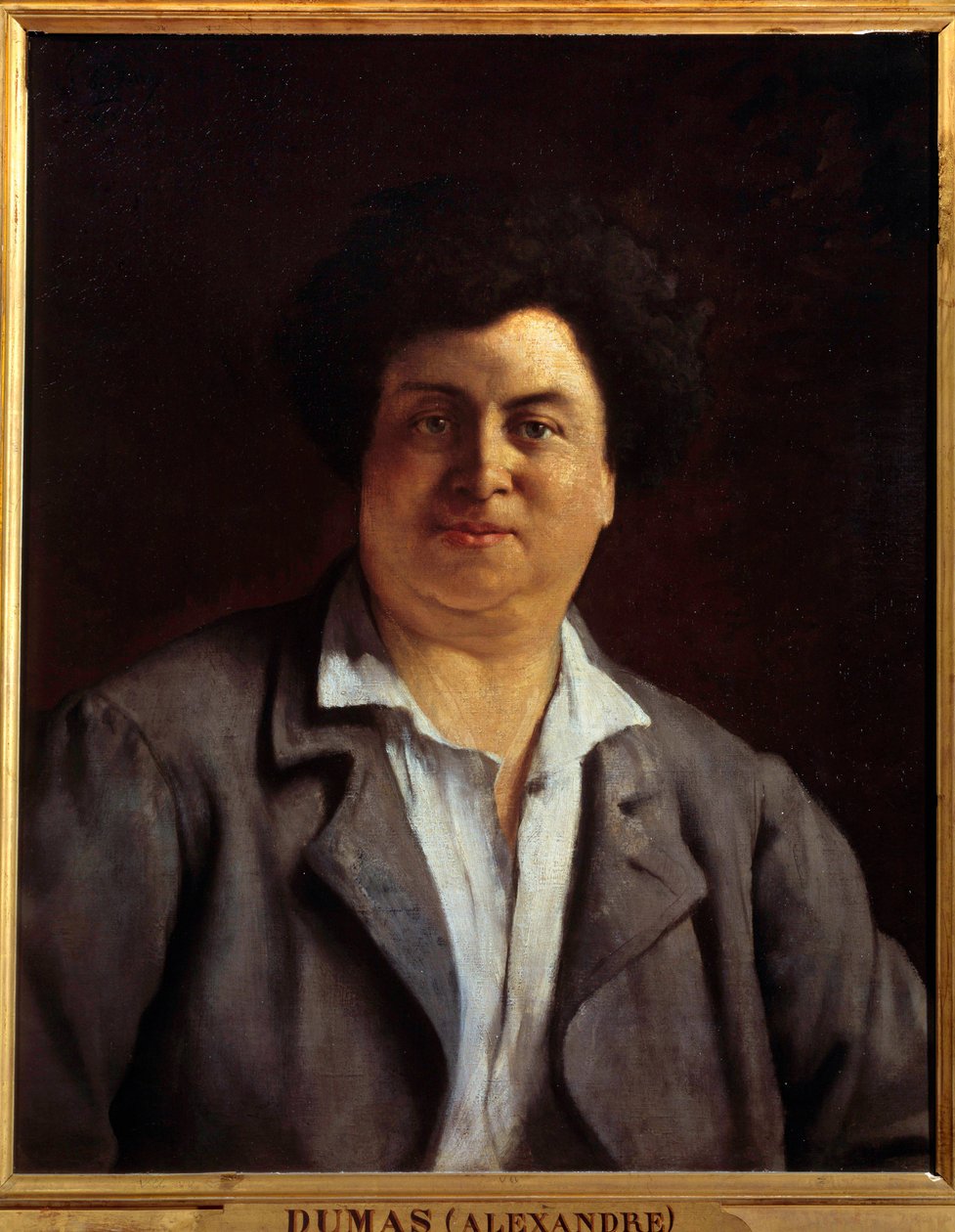 Portrait of the Writer Alexandre Dumas Père by Charles Alphonse Paul Bellay
