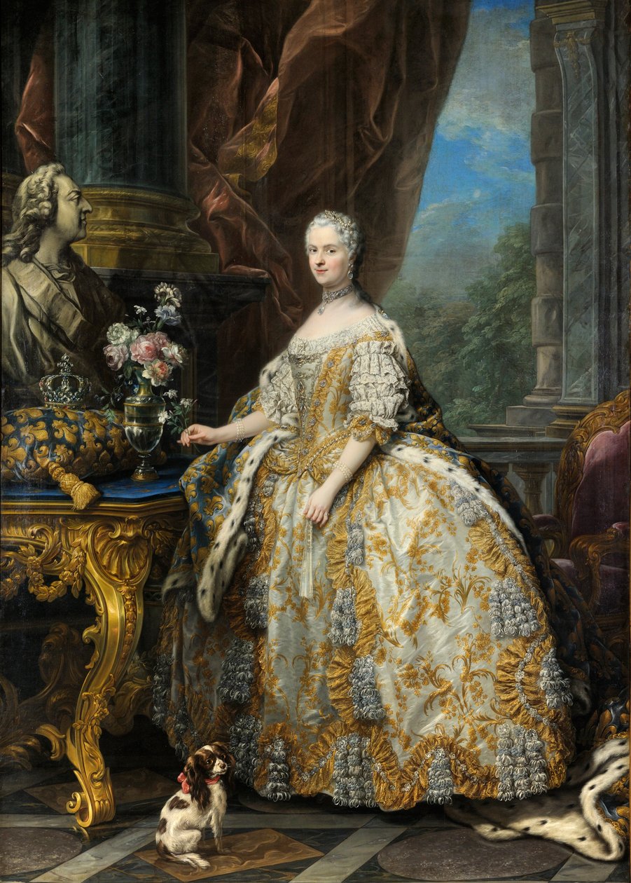 Marie Leszczinska, Queen of France (1703-1768) by Charles André van Loo