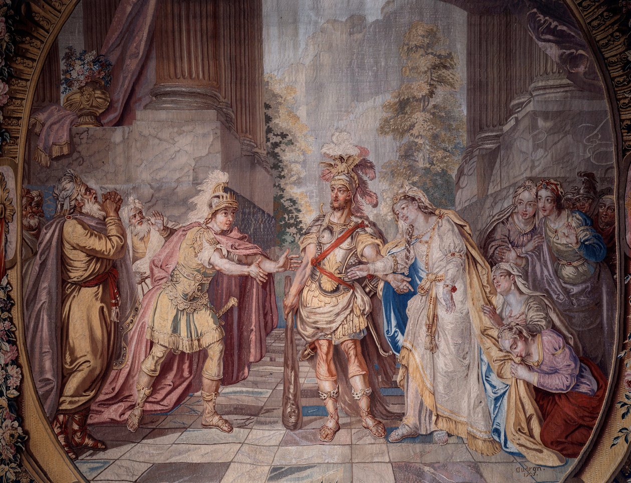Scenography: Representation of Scene 4 of Act V of the Opera Alceste by Charles Antoine (after) Coypel