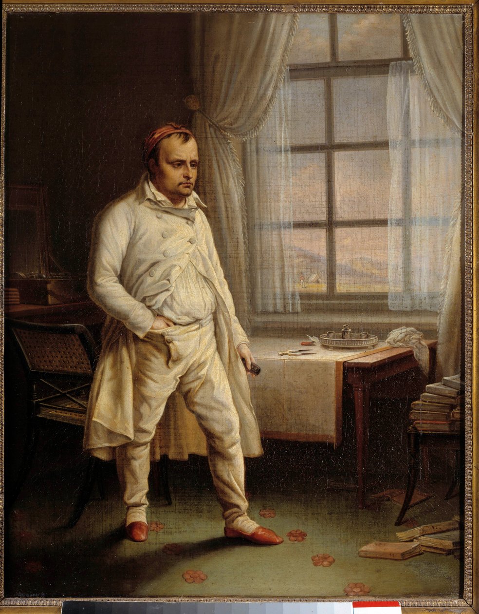Portrait of Napoleon I on St. Helena dictating his memorials by Charles Auguste Steuben
