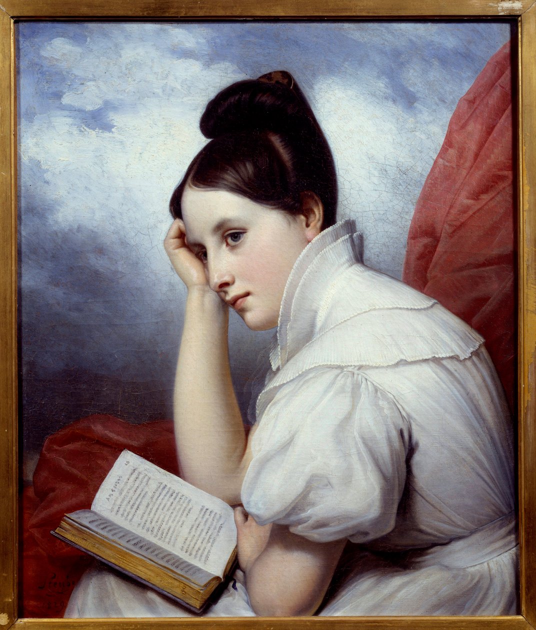 The reading light by Charles Auguste Steuben