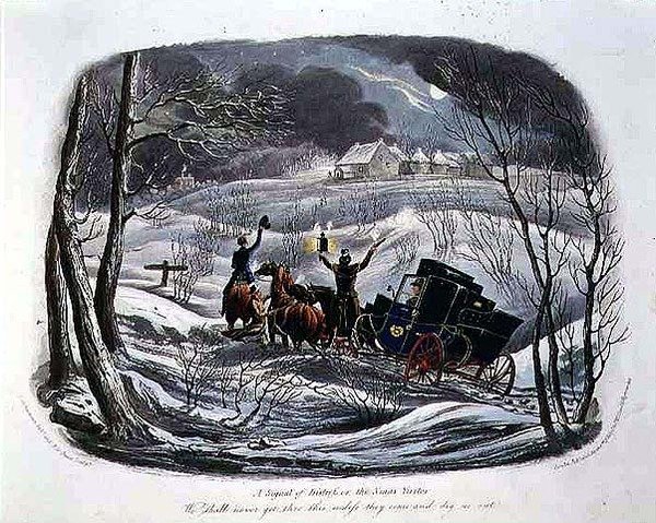 A Signal of Distress, or The Christmas Visitor, engraved by R.G. Reeve pub. by Thomas McLean by Charles B. (after) Newhouse