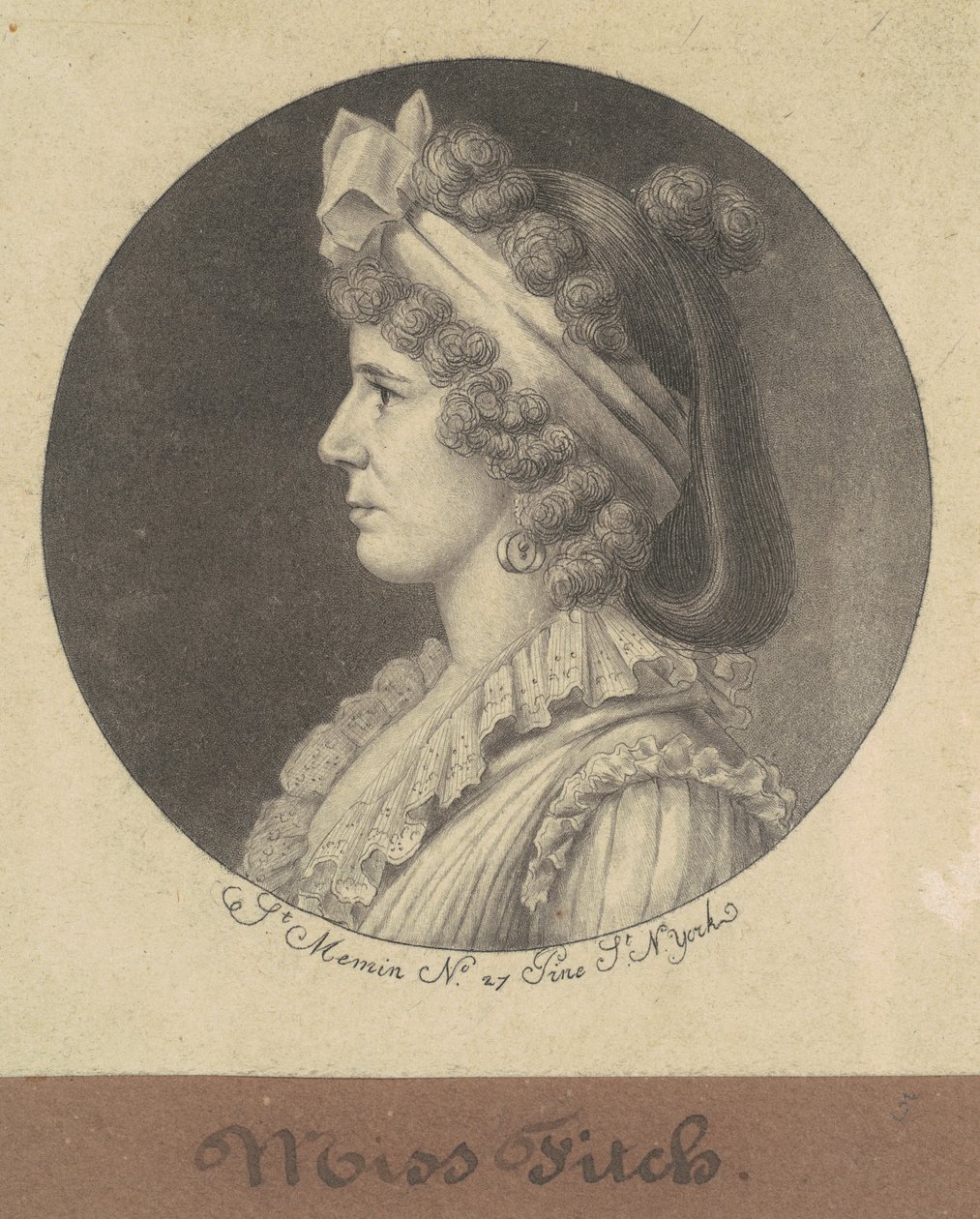 Miss Fitch by Charles B. J. Févret de Saint Mémin