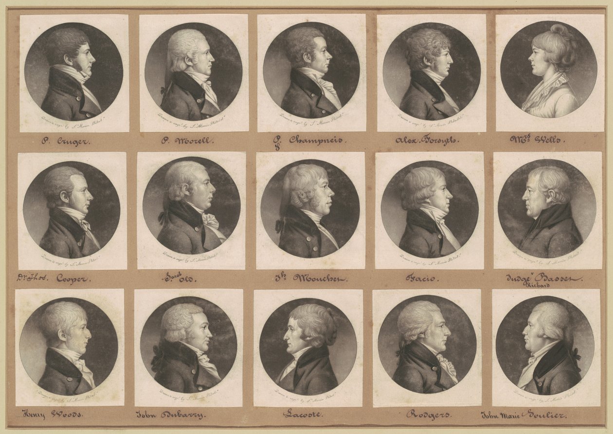Saint-Mémin Collection of Portraits, Group 21 by Charles B. J. Févret de Saint Mémin