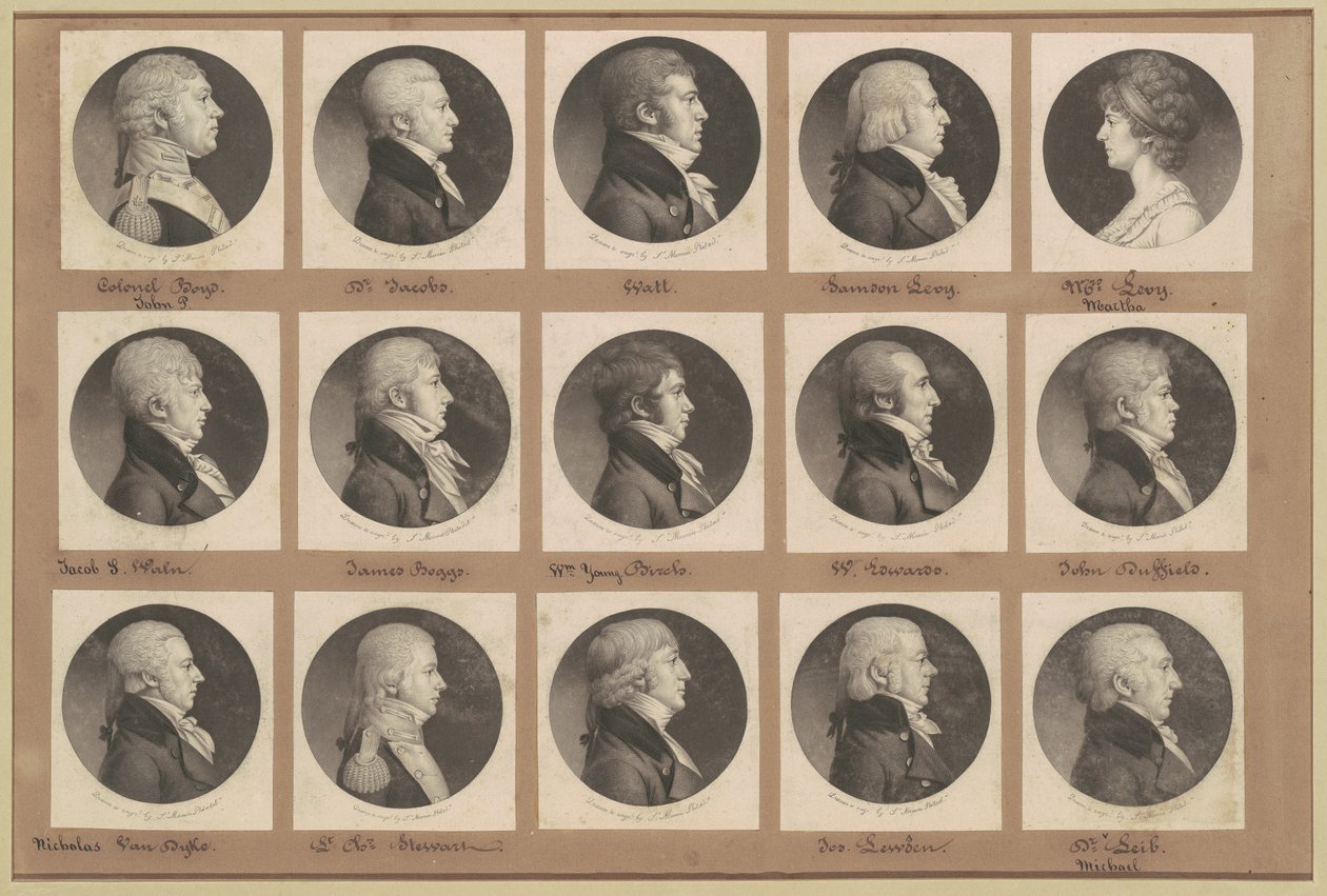 Saint-Mémin Collection of Portraits, Group 23 by Charles B. J. Févret de Saint Mémin