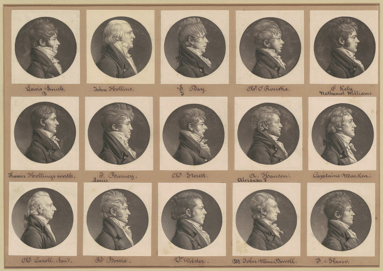 Saint-Mémin Collection of Portraits, Group 28 by Charles B. J. Févret de Saint Mémin