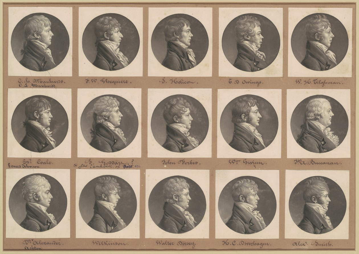 Saint-Mémin Collection of Portraits, Group 29 by Charles B. J. Févret de Saint Mémin