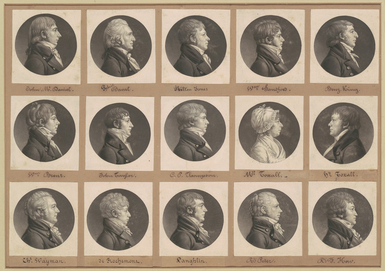 Saint-Mémin Collection of Portraits, Group 35 by Charles B. J. Févret de Saint Mémin