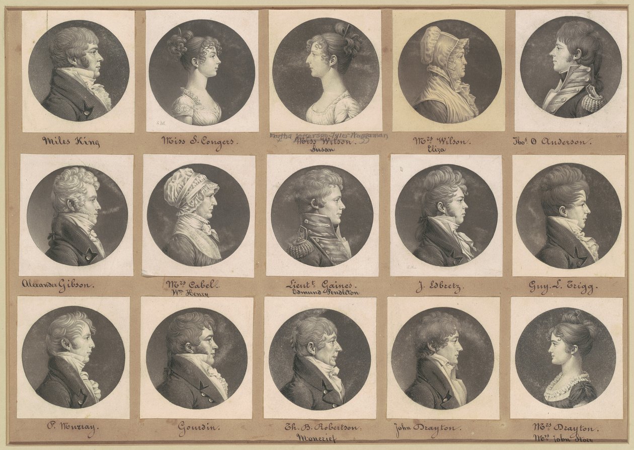 Saint-Mémin Collection of Portraits, Group 44 by Charles B. J. Févret de Saint Mémin