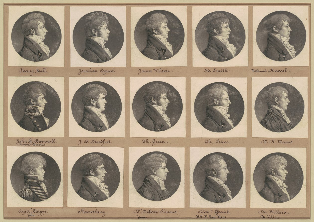 Saint-Mémin Collection of Portraits, Group 46 by Charles B. J. Févret de Saint Mémin