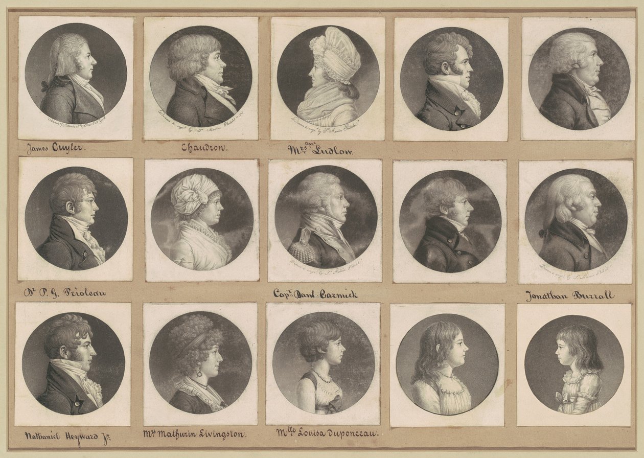 Saint-Mémin Collection of Portraits, Group 52 by Charles B. J. Févret de Saint Mémin