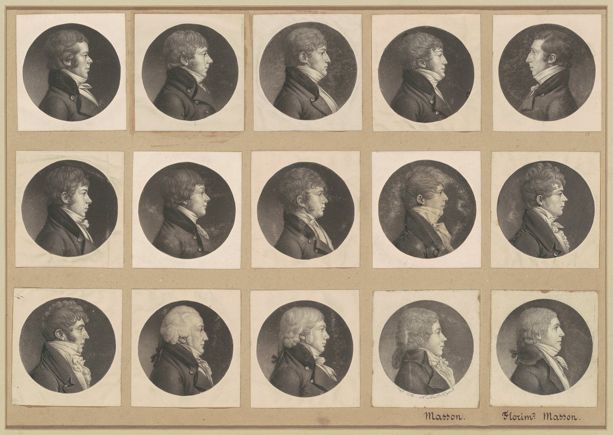Saint-Mémin Collection of Portraits, Group 55 by Charles B. J. Févret de Saint Mémin