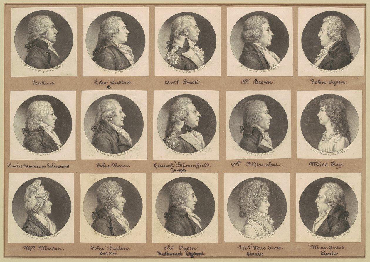 Saint-Mémin Collection of Portraits, Group 7 by Charles B. J. Févret de Saint Mémin