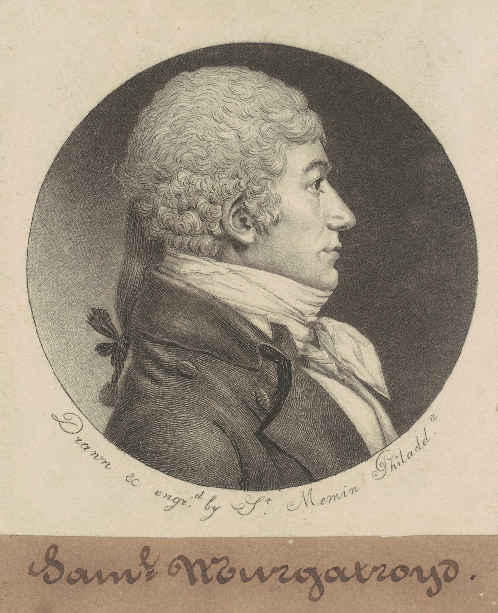Samuel Murgatroyd by Charles B. J. Févret de Saint Mémin