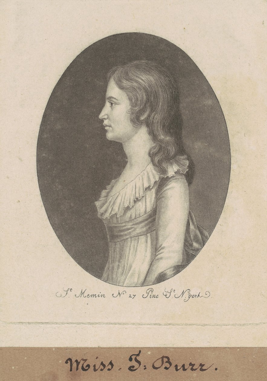 Theodosia Burr by Charles B. J. Févret de Saint Mémin