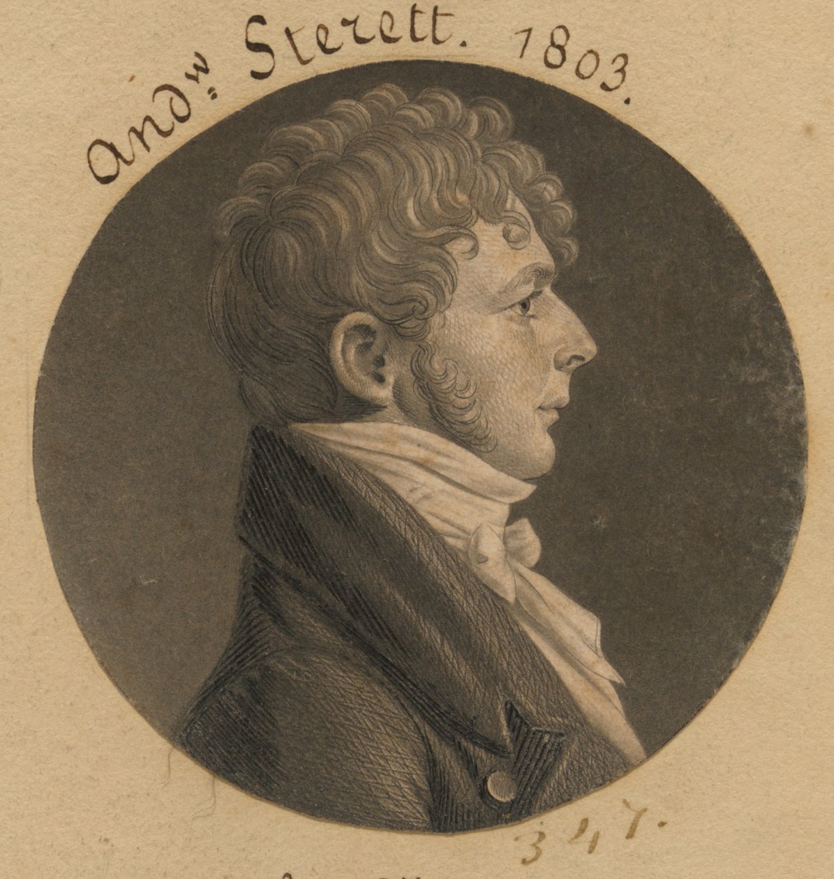 Andrew Sterett by Charles Balthazar Julien Févret de Saint-Mémin