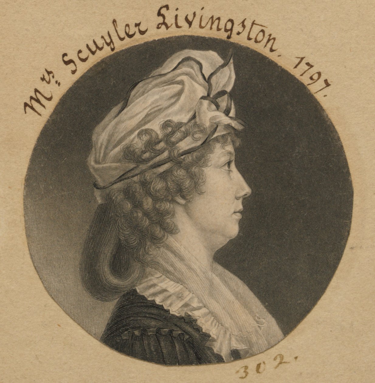 Eliza Barclay Livingston by Charles Balthazar Julien Févret de Saint-Mémin