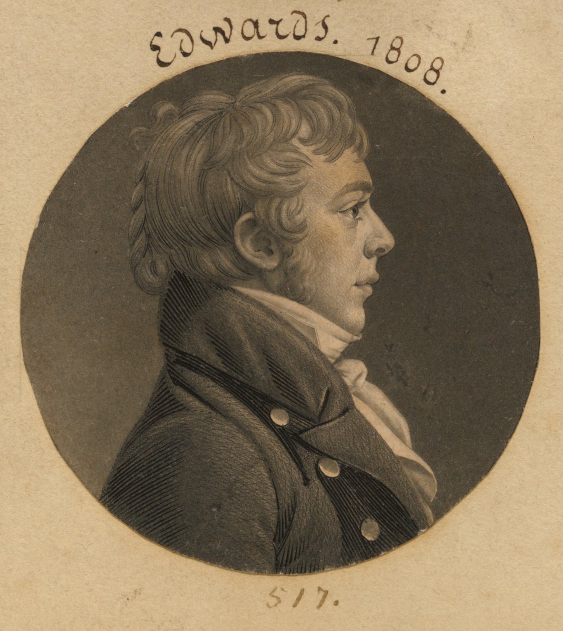 Horace Hampton Edwards by Charles Balthazar Julien Févret de Saint-Mémin