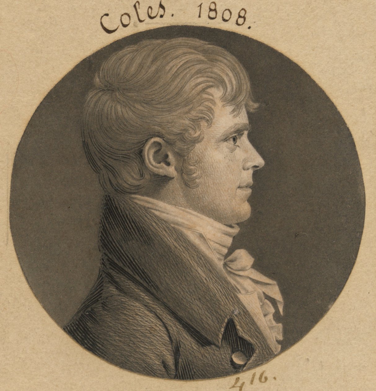 Isaac A. Coles by Charles Balthazar Julien Févret de Saint-Mémin