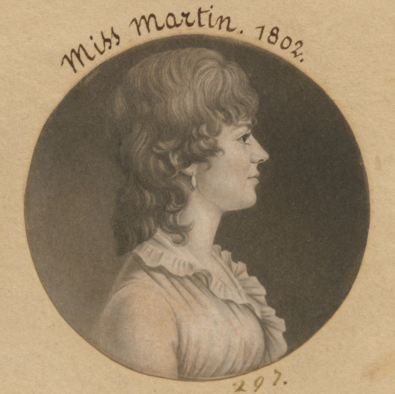 Maria or Eleanor Martin by Charles Balthazar Julien Févret de Saint-Mémin