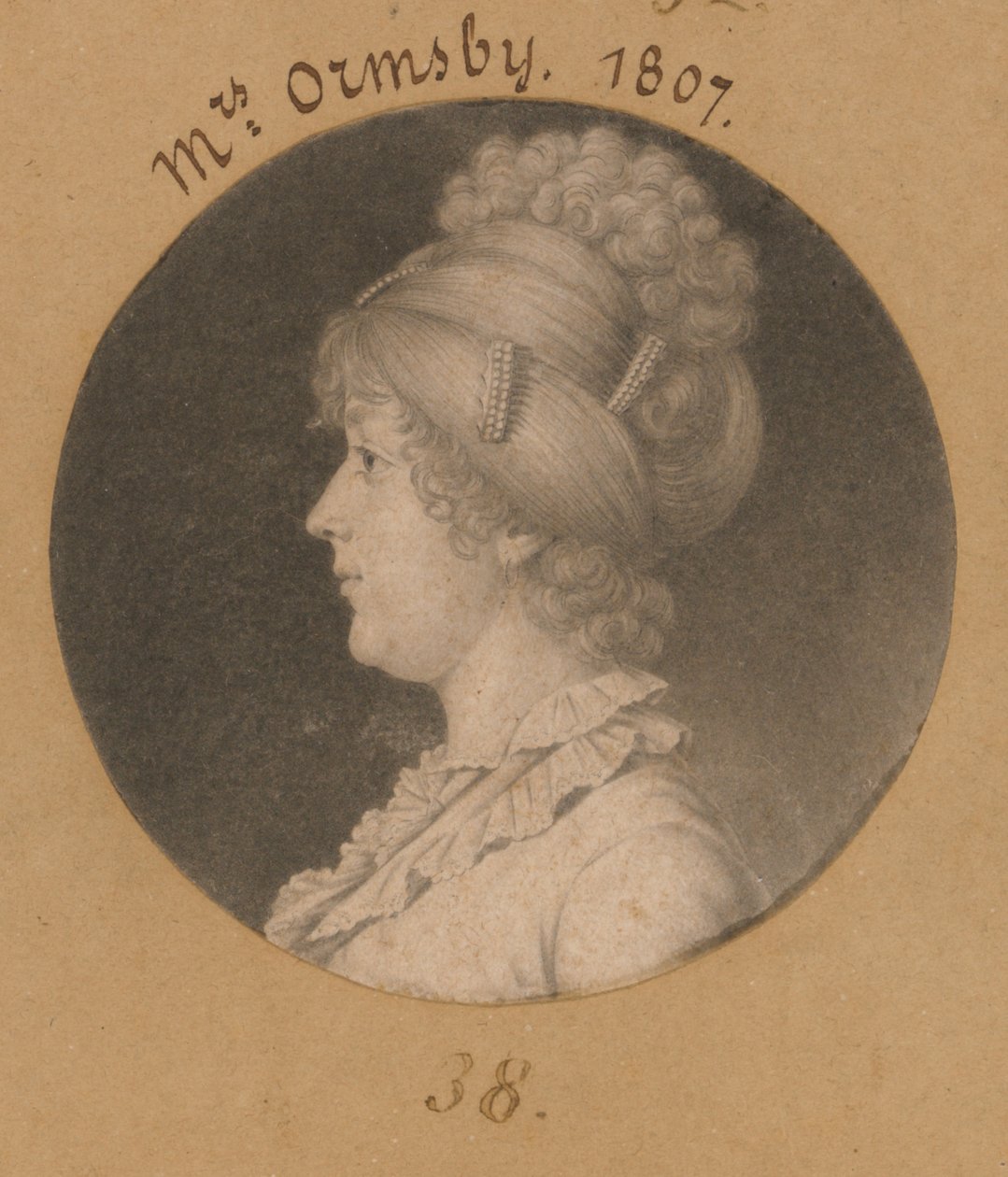 Sarah Mahon Ormsby by Charles Balthazar Julien Févret de Saint-Mémin