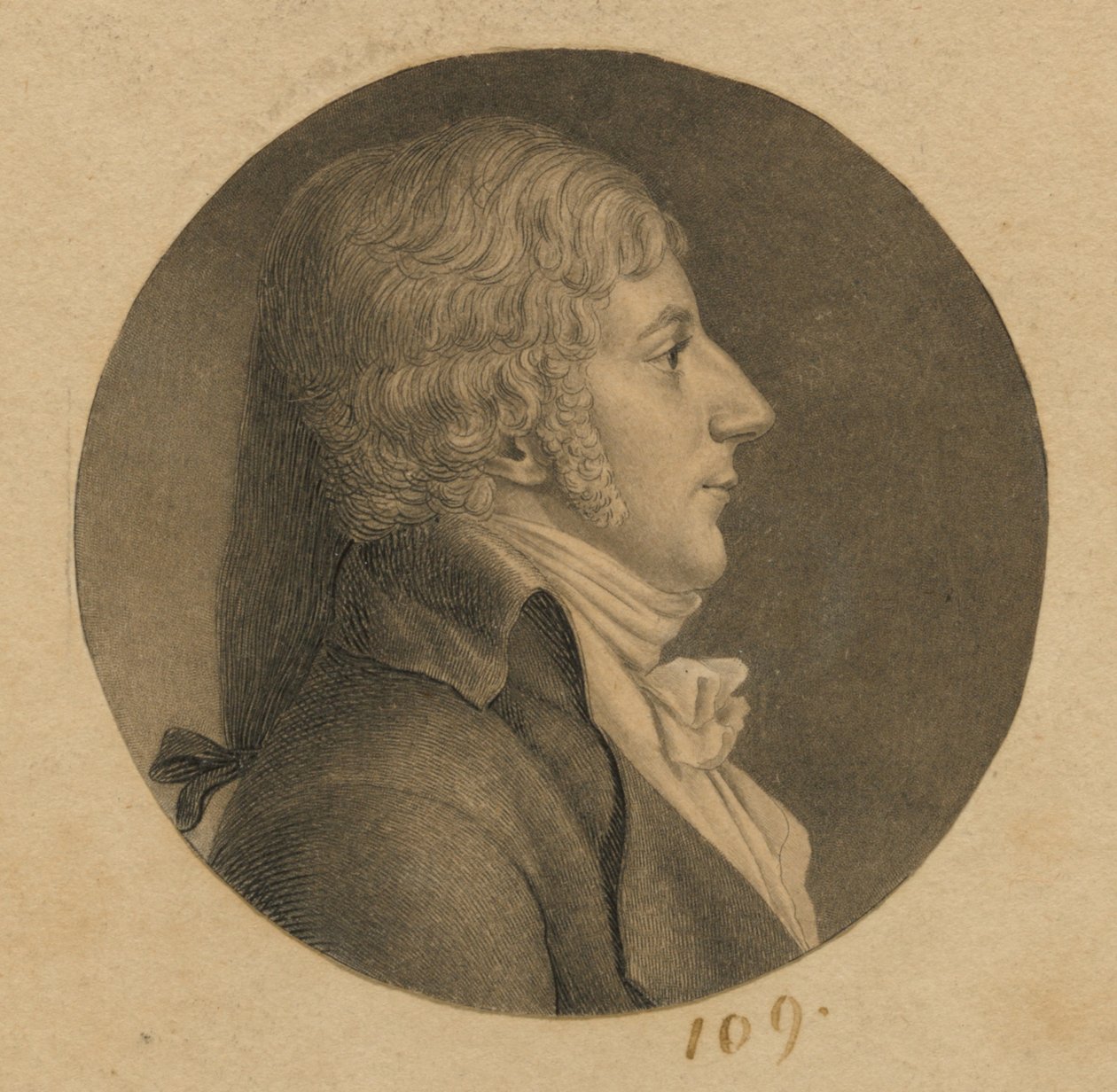 Unidentified Man by Charles Balthazar Julien Févret de Saint-Mémin