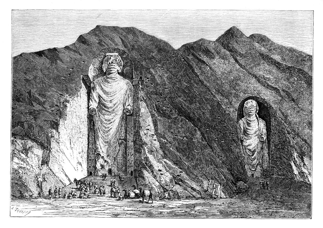 Colossal Idols, Upper Bamlan Valley, Afghanistan, 1895 by Charles Barbant