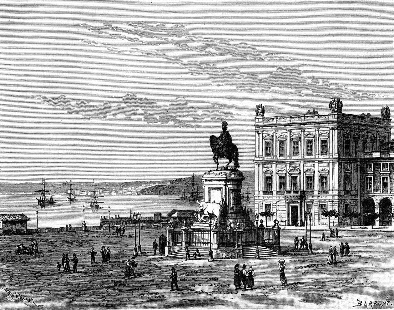 Commerce Square, Lisbon, Portugal by Charles Barbant