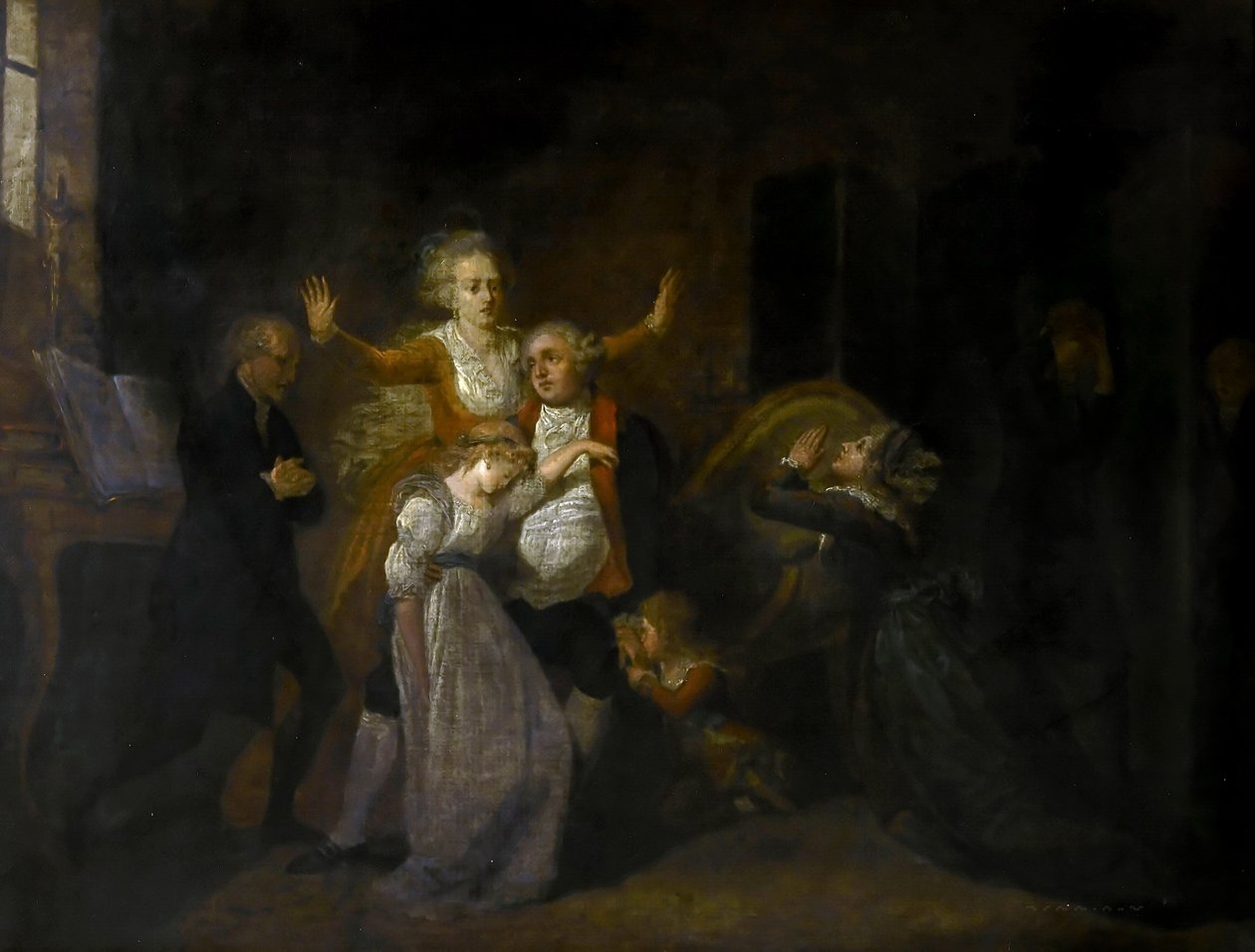 Farewell to Louis XVI by His Family in the Temple, 20th January 1793 by Charles Benazech