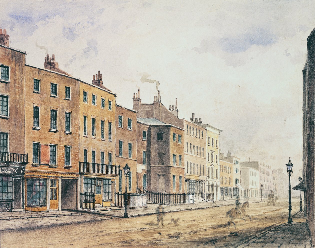 View of Marylebone High Street, 1848 by Charles Bigot