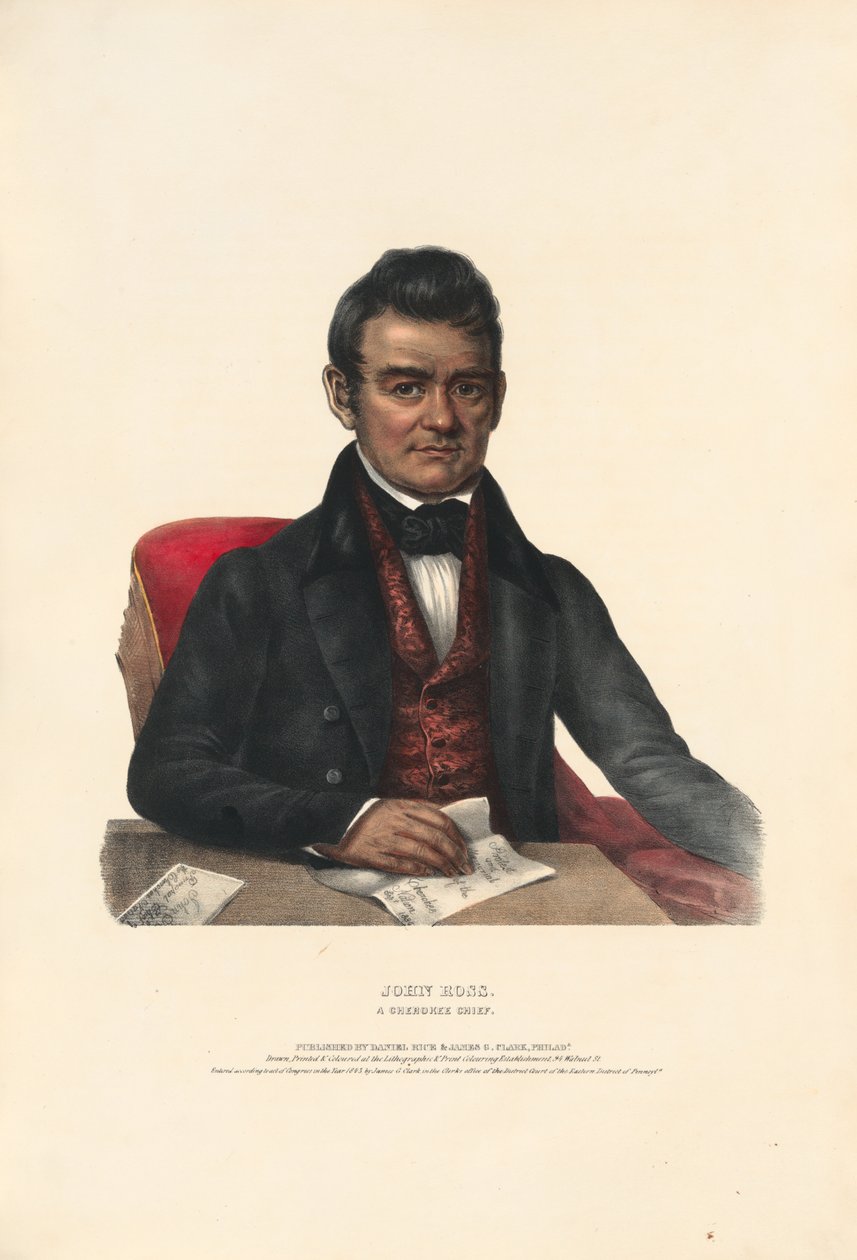 John Ross - A Cherokee Chief by Charles Bird King