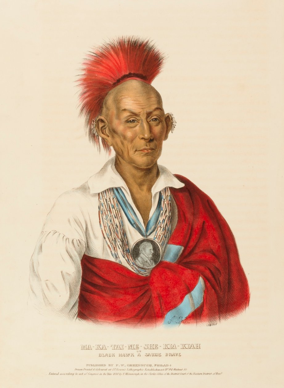 MA-KA-TAI-ME-SHE-KIA-KIAH, from History of the Indian Tribes of North America by Charles Bird King