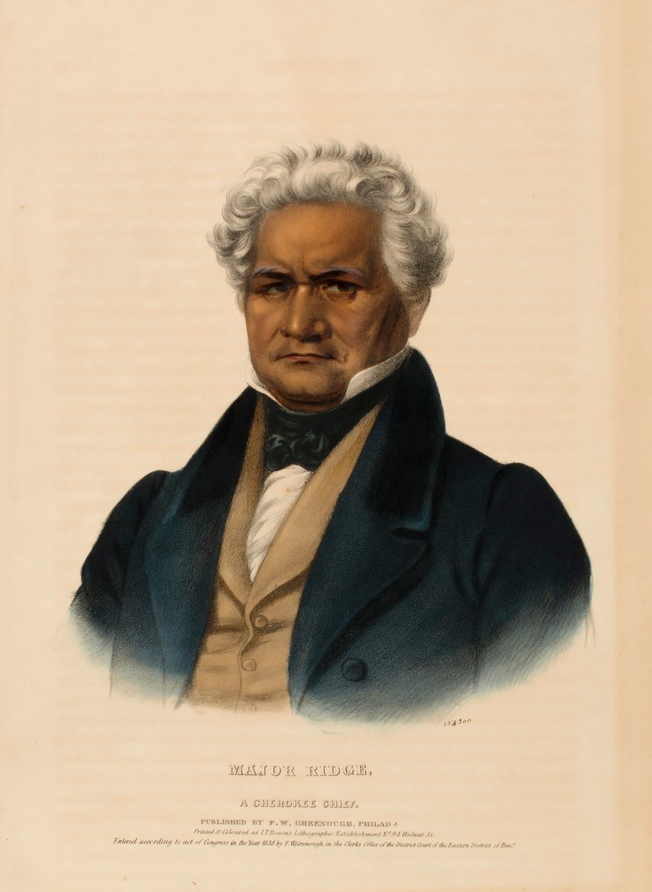 Major Ridge, a Cherokee Chief, from History of the Indian Tribes of North America by Charles Bird King